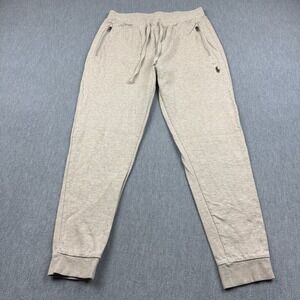 Polo Ralph Lauren Pants Mens Small Beige Double-Knit Jogger Sweatpants Athletic